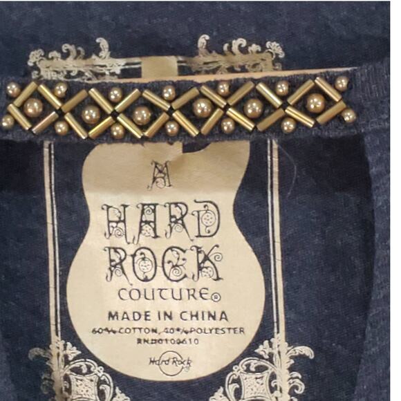 Hard Rock Couture San Antonio Guitar Owl Graphic Medium - Picture 4 of 8